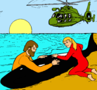 Dibujo Rescate ballena pintado por chikis10
