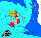 Dibujo Barbie practicando surf pintado por lucisxulaa