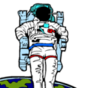 Dibujo Astronauta pintado por fisica
