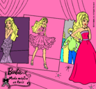 Dibujo Barbie, desfilando por la pasarela pintado por jenmarrrrrrr