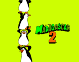 Dibujo Madagascar 2 Pingüinos pintado por cerdita