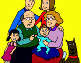 Dibujo Familia pintado por alvarito