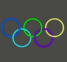 Dibujo Anillas de los juegos olimpícos pintado por karenja