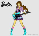 Dibujo Barbie guitarrista pintado por lichi