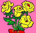 Dibujo Ramo de rosas pintado por julita