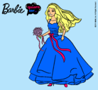 Dibujo Barbie vestida de novia pintado por meri67023