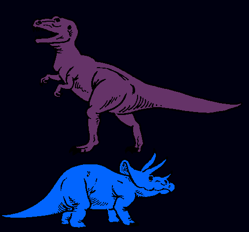 Triceratops y tiranosaurios rex