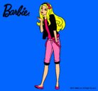 Dibujo Barbie con look casual pintado por france_alicia