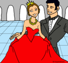 Dibujo Princesa y príncipe en el baile pintado por Fernanda05