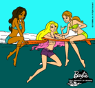 Dibujo Barbie y sus amigas pintado por prinsesseisy