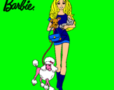 Dibujo Barbie con sus mascotas pintado por france_alicia