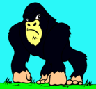 Dibujo Gorila pintado por didikon
