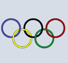 Dibujo Anillas de los juegos olimpícos pintado por mm94