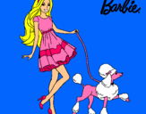 Dibujo Barbie paseando a su mascota pintado por france_alicia