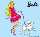 Dibujo Barbie paseando a su mascota pintado por cintiaaaaa