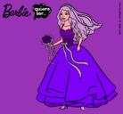Dibujo Barbie vestida de novia pintado por guai