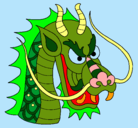 Dibujo Cabeza de dragón pintado por cupiguay