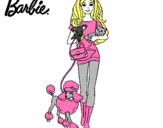 Dibujo Barbie con sus mascotas pintado por matzil