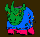 Dibujo Rinoceronte pintado por jacobino