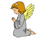 Dibujo Ángel orando pintado por me1511