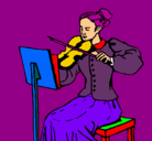 Dibujo Dama violinista pintado por nmnmnmnmnmnm