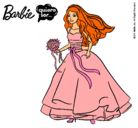 Dibujo Barbie vestida de novia pintado por XorihimeX