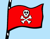 Dibujo Bandera pirata pintado por pameymau