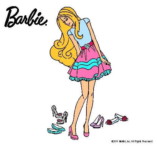 Barbie y su colección de zapatos