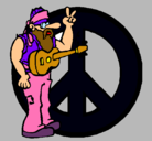 Dibujo Músico hippy pintado por cupiguay