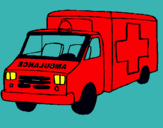 Dibujo Ambulancia pintado por carro