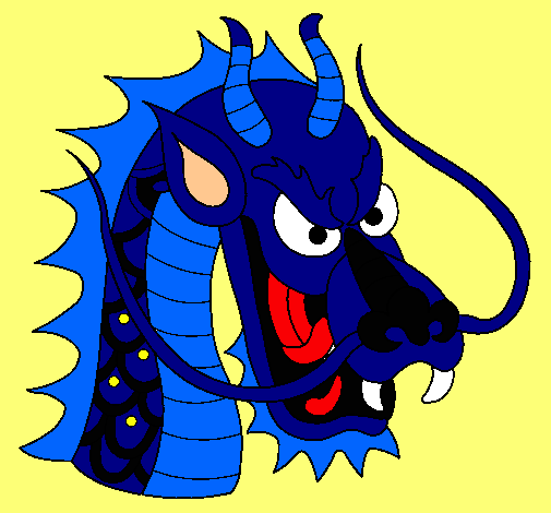 Dibujo Cabeza de dragón pintado por Gerardo222