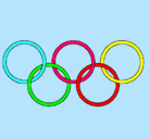 Dibujo Anillas de los juegos olimpícos pintado por noeliame