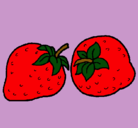 Dibujo fresas pintado por karys