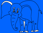 Dibujo Elefante feliz pintado por gabyalex