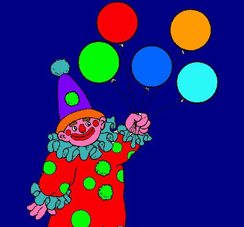 Payaso con globos