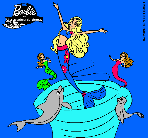 Barbie sirena contenta