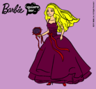 Dibujo Barbie vestida de novia pintado por sissy