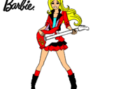 Dibujo Barbie guitarrista pintado por laiajulia