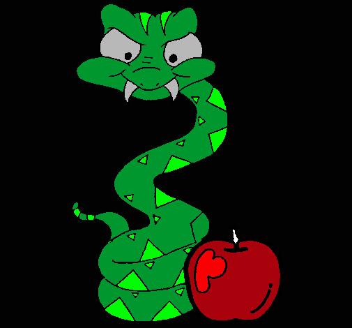 Serpiente y manzana