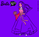 Dibujo Barbie vestida de novia pintado por wwwwwwwwww