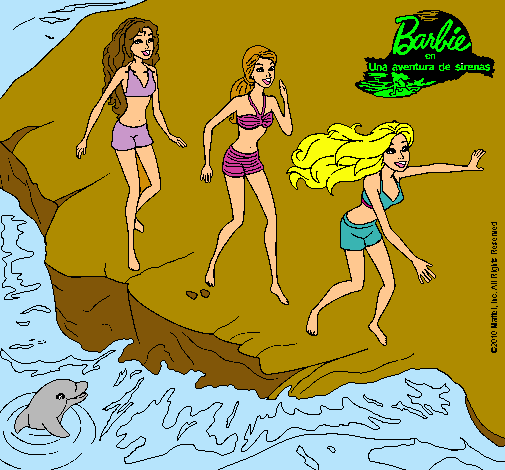 Barbie y sus amigas en la playa