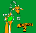 Dibujo Madagascar 2 Melman pintado por 444444444444