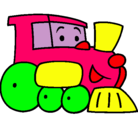 Dibujo Tren pintado por tren