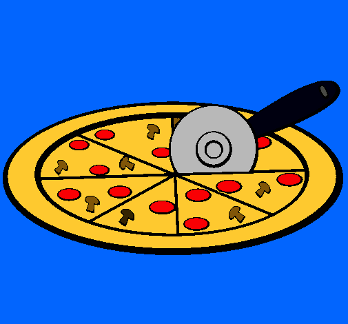 Dibujo Pizza pintado por dipot