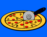 Dibujo Pizza pintado por dipot