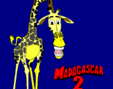 Dibujo Madagascar 2 Melman pintado por norakike