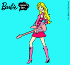 Dibujo Barbie la rockera pintado por -cristina-