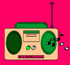 Dibujo Radio cassette 2 pintado por oplk