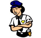 Dibujo Mujer policía pintado por policia