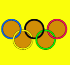 Dibujo Anillas de los juegos olimpícos pintado por alegandro